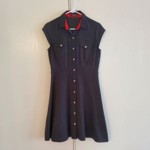 The Limited black polka dot dress size 4